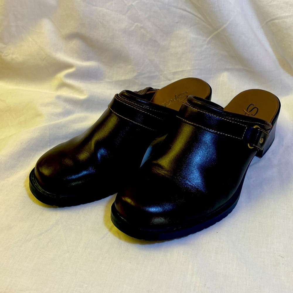 Sporto Dark Brown Leather Mules